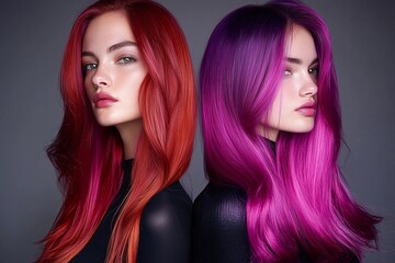 Naklejka premium The stunning transformation hair, from dull to vibrant with professional care and treatments