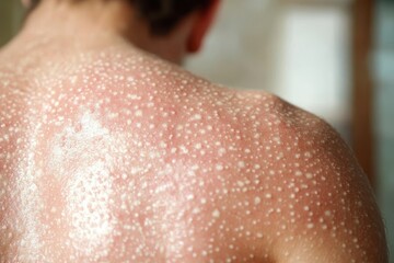 Fototapeta premium Exploring the delicate patterns of skin texture illuminated by soft, natural light during a moment of serene reflection