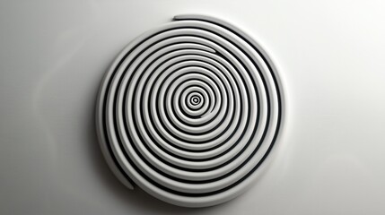 Fototapeta premium Simple Black Spiral Pattern Design