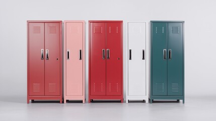 Colorful Lockers in a Modern Display for Stylish Storage Solutions