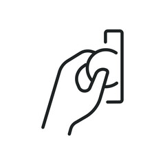 Deposit thin line icons. Editable stroke and Perfect pixel on transparent background