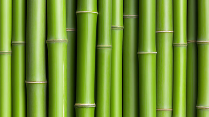 Obraz premium Bamboo Grove Texture: Lush green bamboo stalks create a vibrant, natural texture background. Perfect for designs that evoke serenity, nature, and sustainability.