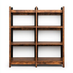 Rustic Wooden Bookshelf with Black Metal Frame for Modern Interiors