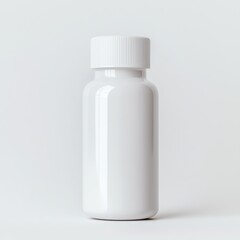 Plain White Bottle for Product Packaging and Labeling Purposes