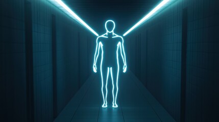 Fototapeta premium Interactive AI assistants represented as glowing entities in immersive 3D spaces