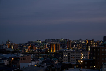 Fototapeta premium 日本の愛知県名古屋市の美しい初日の出