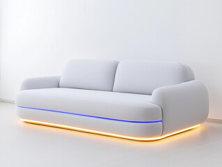 Modern Comfort: Sofa with Embedded Wireless Charging