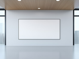 Professional Space: Ample Boardroom Mockup with Strategy Board