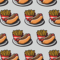 illustration of a fast food hamburger sticker for entrepreneurship