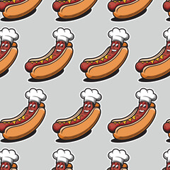 illustration of a fast food hamburger sticker for entrepreneurship