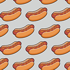 illustration of a fast food hamburger sticker for entrepreneurship