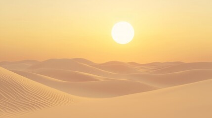 Mirage of Tomorrow: Futuristic Desert Landscape with Metallic Rods and Golden Sunlight Casting Shadows - Cinematic Ultra-Detailed View