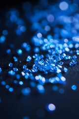 Tranquil Blue Sparkles on a Deep Blue Canvas: A Calming and Soothing Visual Journey