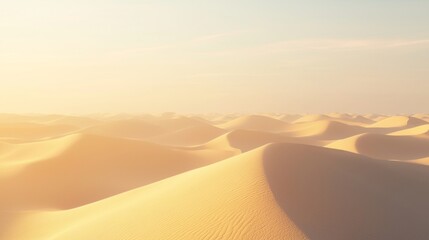 Futuristic Tranquility: Ultra-Detailed Desert Dunes in Haze