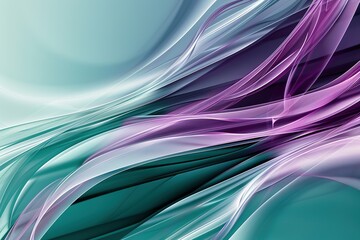Fototapeta premium Abstract swirls of teal, purple, and white. Elegant and flowing design.