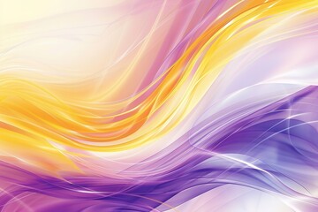 Obraz premium Abstract swirling colors, vibrant yellow and purple hues create a dynamic, flowing design.