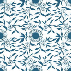 Seamless Floral Patterns with Classic Botanical Motifs