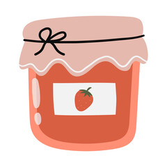 Strawberry jam vector illustration