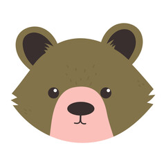 Cute bear cartoon illustration