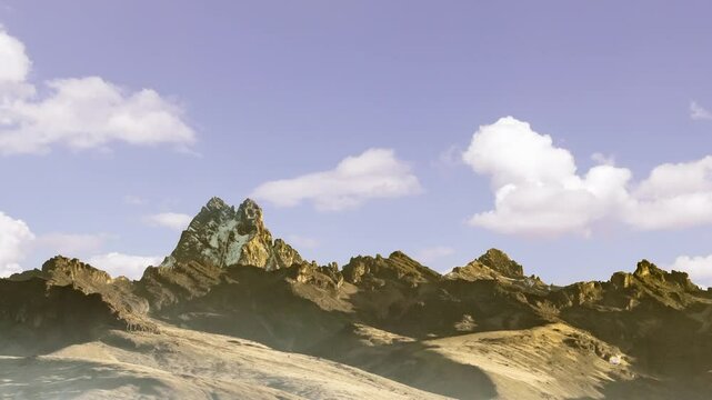 Timelapse of clouds passing over Mt Kenya, Kenyas highest peak.