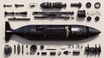 Submarine parts, wallpaper, a demonstration of underwater combat technology