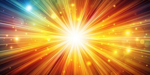 Fototapeta premium Abstract background with vibrant sun outburst and rays of light spreading , sun, outburst, rays, light, abstract, background, vibrant