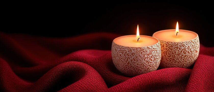 [Romantic Candlelight Dinner Setup] Candlelit Romance Warm Glow of Intimate Dinner Setting