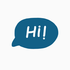 a element HI for greeting buble