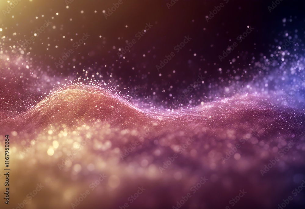 Wall mural analytics wave data digital 4k representation particles render visualization big background