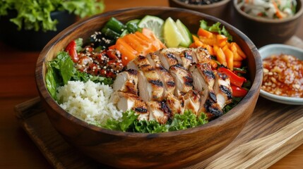 Grilled chicken salad bowl recipe: a delicious and healthy meal