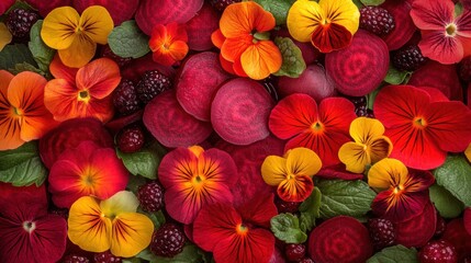 Colorful Floral Arrangement with Vibrant Red and Yellow Flowers