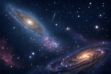 Stars and galaxy outer space sky night universe background