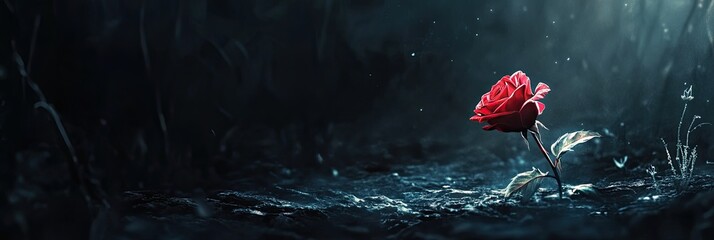 red rose flower close-up on a dark background. Rose petals close-up. Holiday greetings concept
