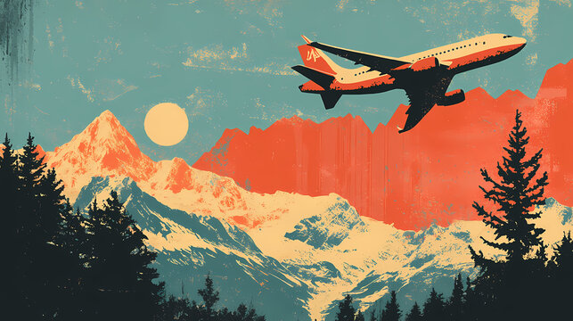 Souvenirs, vintage travel posters, retro inspiration bring an old-school charm and wanderlust into your living space. Wanderlust. Illustration