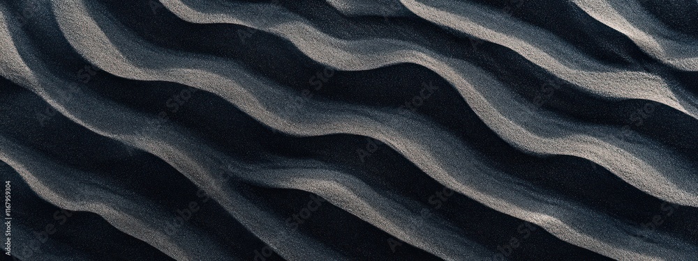 Poster abstract dark sand dune texture with wavy lines and patterns.