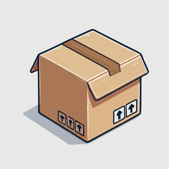 Illustration of a cardboard boxes