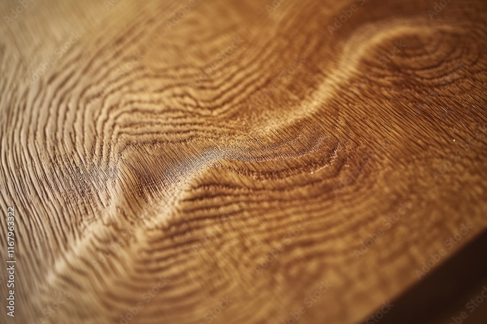 Poster close-up of rich, textured oak wood grain with natural variations in color and pattern.