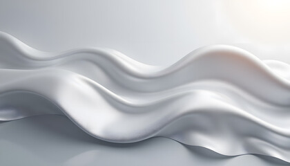 Obraz premium Luxurious Silver Waves with Subtle Metallic Highlights