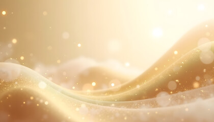 Abstract Champagne Gold and White with Radiant Glow