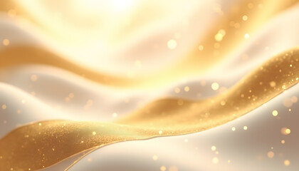 Abstract Champagne Gold and White with Radiant Glow
