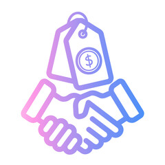 tariff Line Gradient Icon