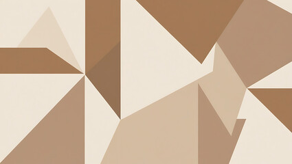 Abstract Geometric Composition in Earthy Beige and Brown Tones