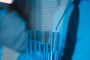 researchers working in the clinical laboratory, scientists working in the lab, science, chemists...