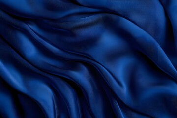 Fototapeta premium Flowing Blue Fabric Texture Background