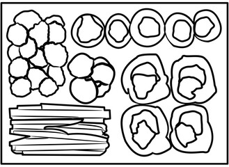 Food meal prep coloring page