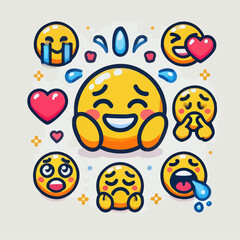 Illustration of a emoticon smile