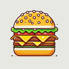 hamburger food illustration