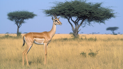 Naklejka premium サバンナ-ガゼル