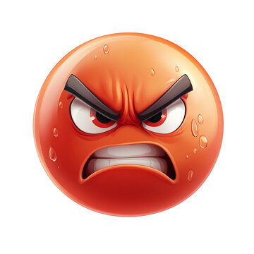Naklejki angry red emoji   transparent PNG