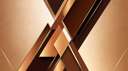 Obraz premium Dynamic Geometric Interplay in Warm Earthy Tones.